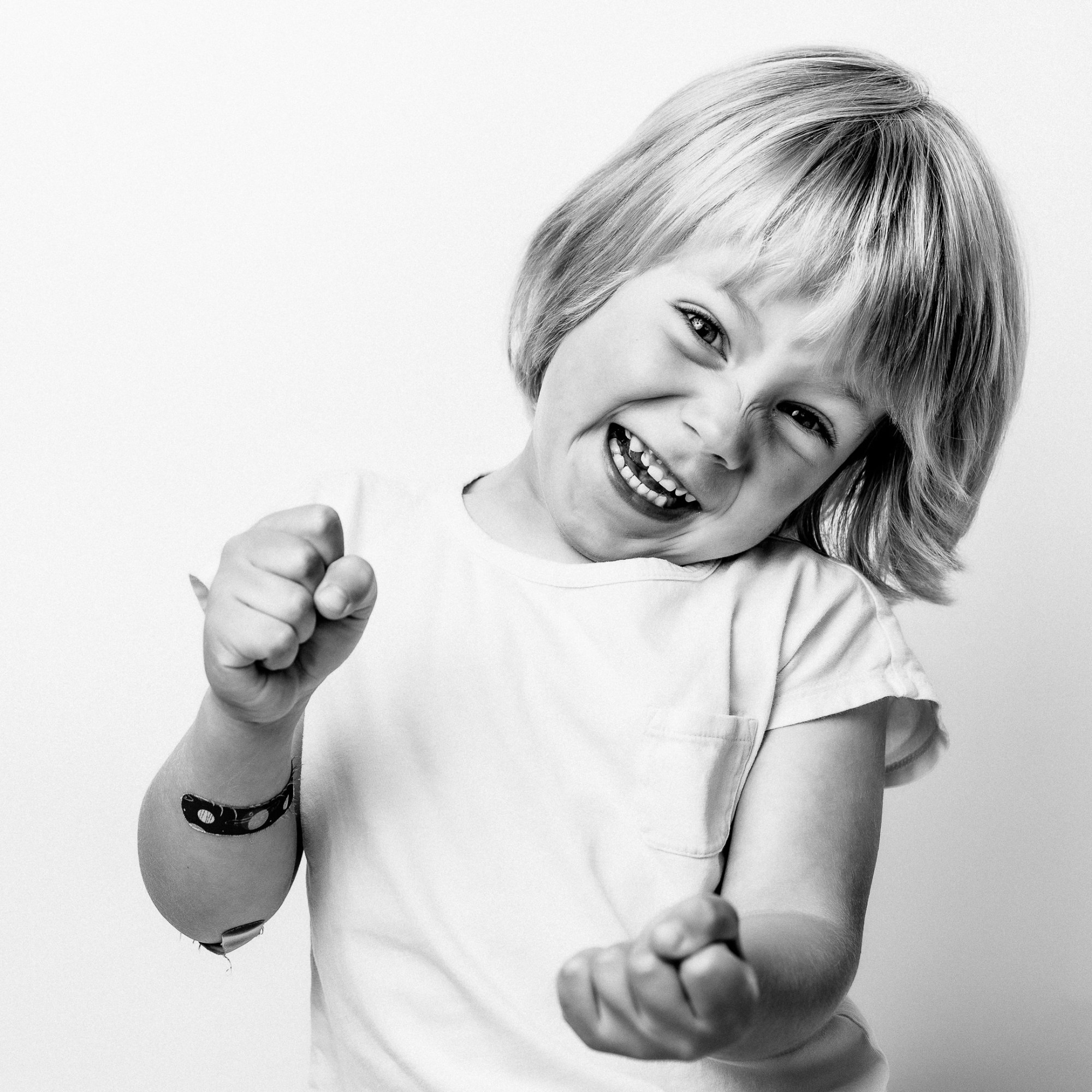 Sibling portrait photographed in the studio