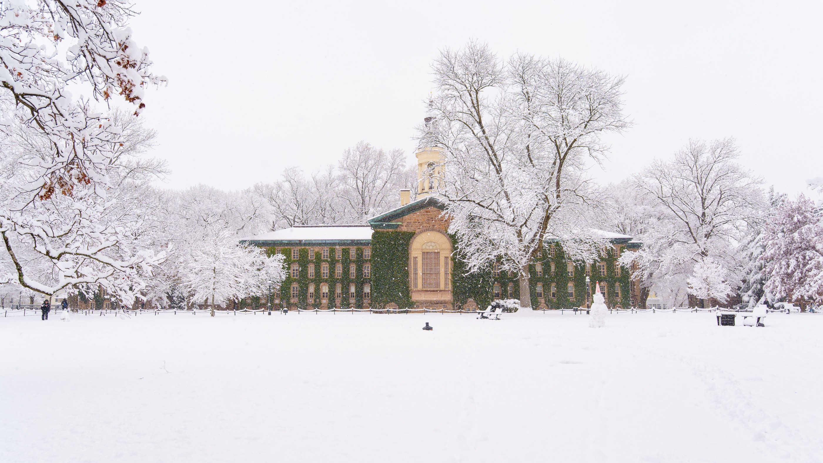 Nassau Hall in snow